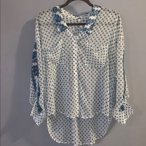 Free people light button down blouse
